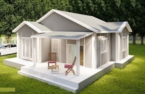 2+1 Prefabrik Ev Modelleri 63m² | 2.8M AHŞAP DESENLİ DUVARLAR modeli