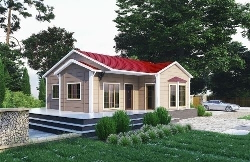 2+1 Prefabrik Ev ve Villa 91 m² - Kampanyalı - 2.8M AHŞAP DESENLİ DUVARLAR modeli